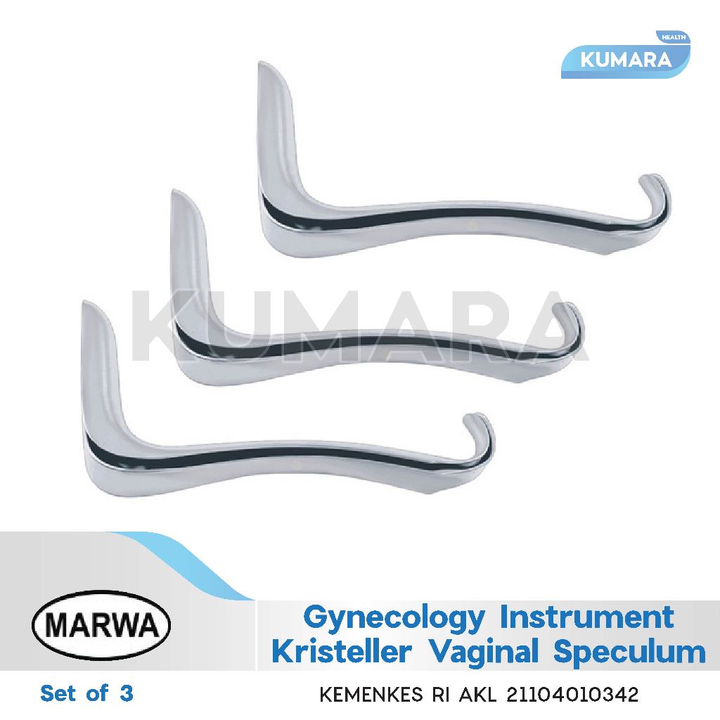 MARWA - Gynecology Instrument Kristeller Vaginal Speculum Set of 3 1 MARWA - Gynecology Instrument Kristeller Vaginal Speculum Set of 3