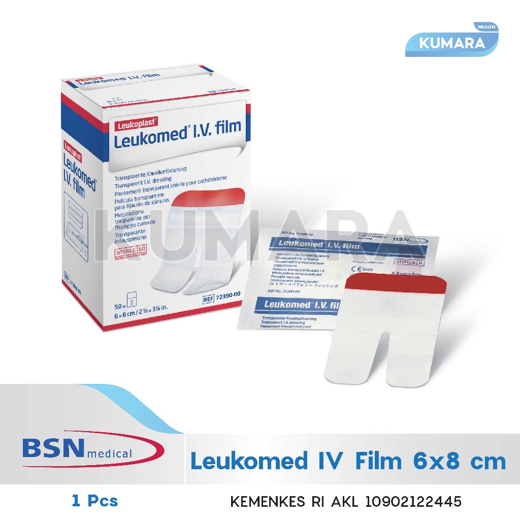 LEUKOPLAST - Leukomed IV Film 6x8 Cm Plester Infus Transparant 6x8 Pcs 1 LEUKOPLAST - Leukomed IV Film 6x8 Cm Plester Infus Transparant 6x8 Pcs