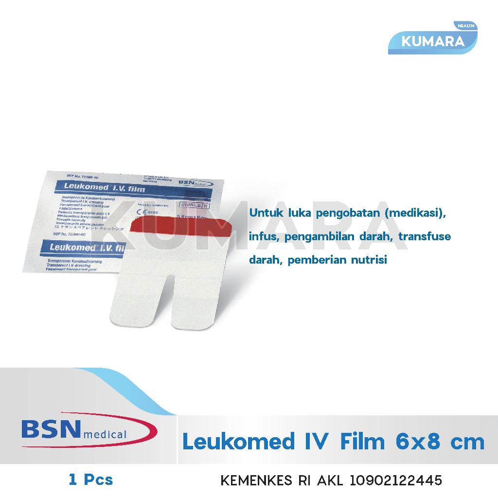 LEUKOPLAST - Leukomed IV Film 6x8 Cm Plester Infus Transparant 6x8 Pcs 2 LEUKOPLAST - Leukomed IV Film 6x8 Cm Plester Infus Transparant 6x8 Pcs - Image 2