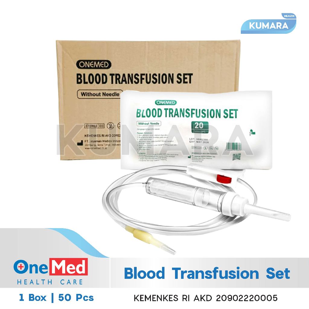 ONEMED - Blood Set / Blood Transfusion Set Box isi 50's 2 ONEMED - Blood Set / Blood Transfusion Set Box isi 50's - Image 2