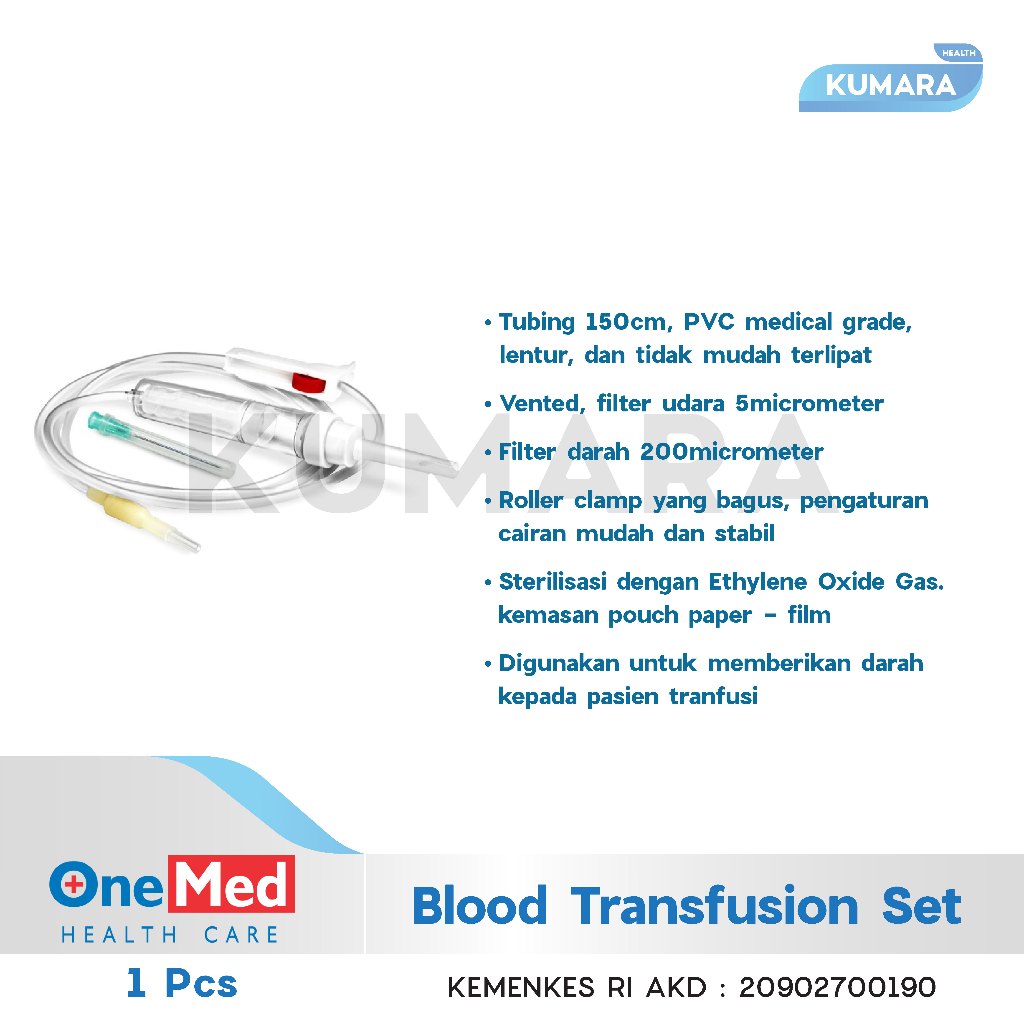 ONEMED - Blood Set / Blood Transfusion Set Pcs 3 ONEMED - Blood Set / Blood Transfusion Set Pcs - Image 3