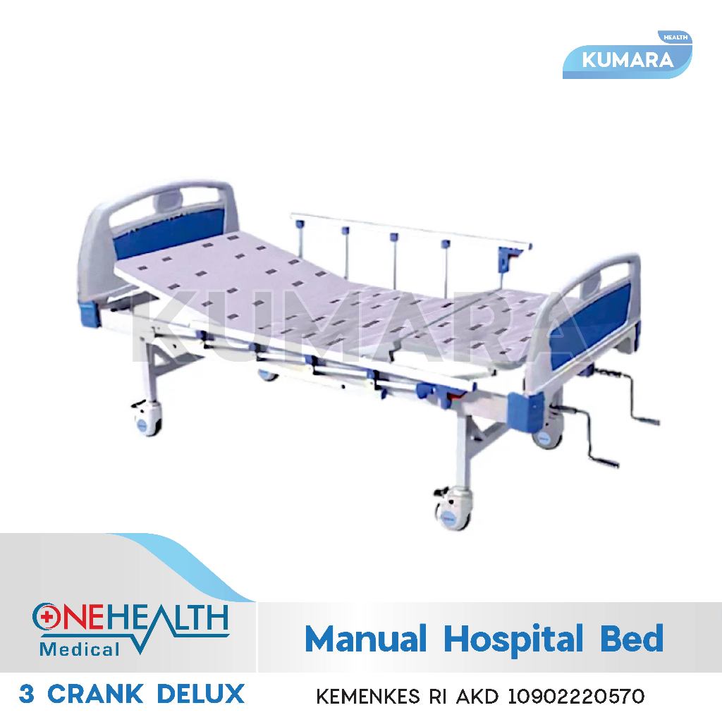 ONEHEALTH - Hospital Bed Manual 3 Crank Delux / Bed Pasien Manual3 Engkol 3 ONEHEALTH - Hospital Bed Manual 3 Crank Delux / Bed Pasien Manual3 Engkol - Image 3