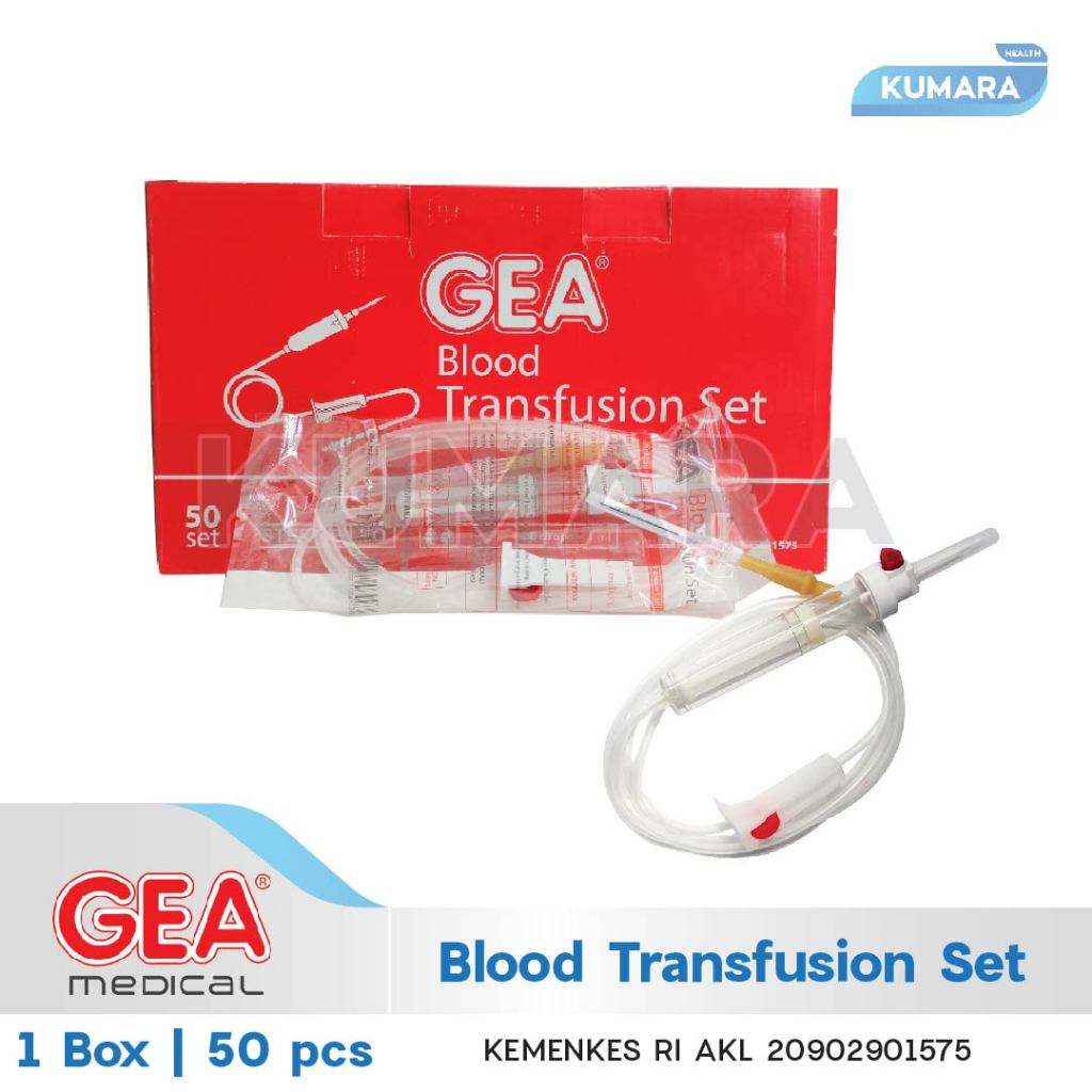 GEA - Blood Set / Blood Tranfusion Set Box isi 50's 2 GEA - Blood Set / Blood Tranfusion Set Box isi 50's - Image 2