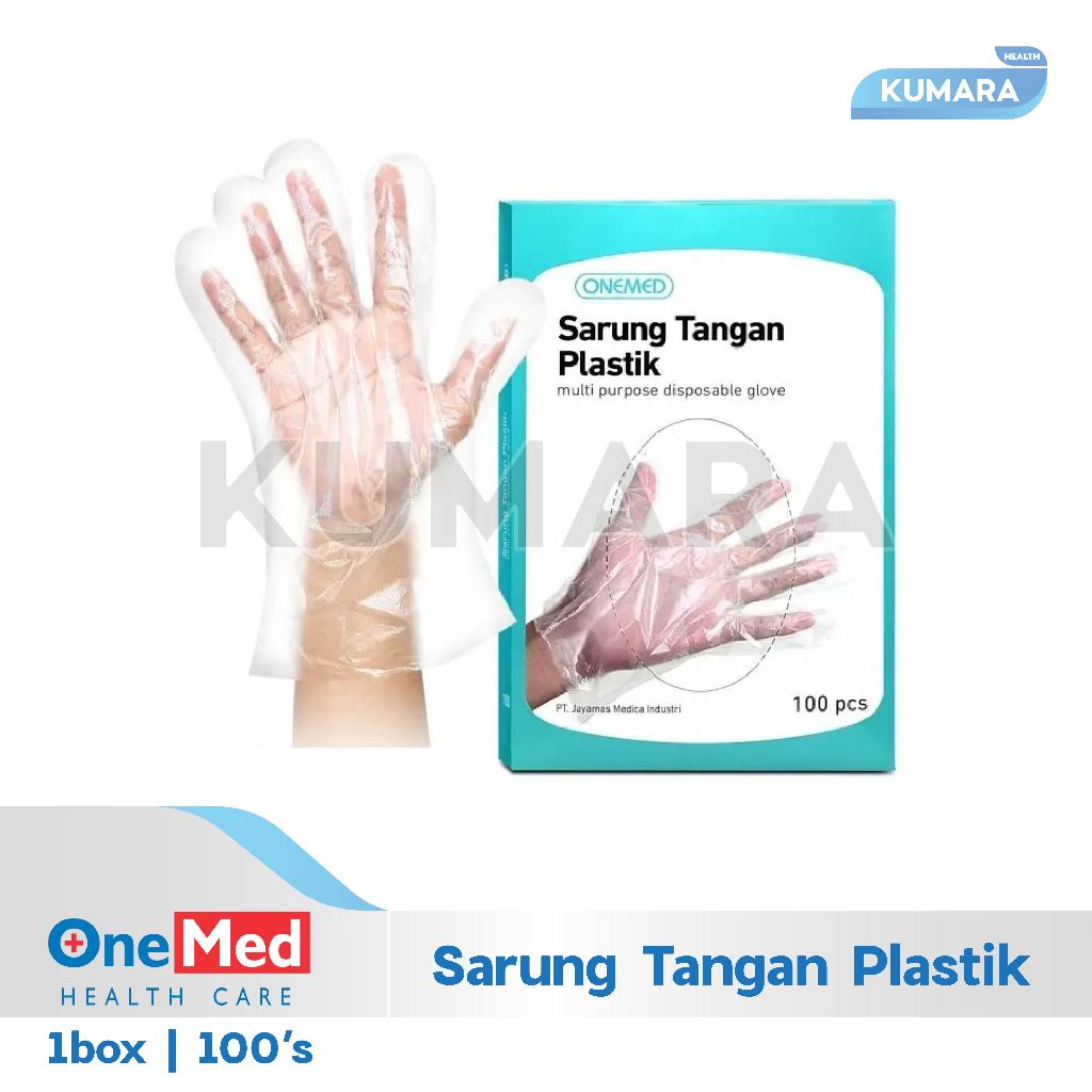 ONEMED - Sarung Tangan Plastik Box Isi 100'S / Sarung Tangan Plastik 2 ONEMED - Sarung Tangan Plastik Box Isi 100'S / Sarung Tangan Plastik - Image 2