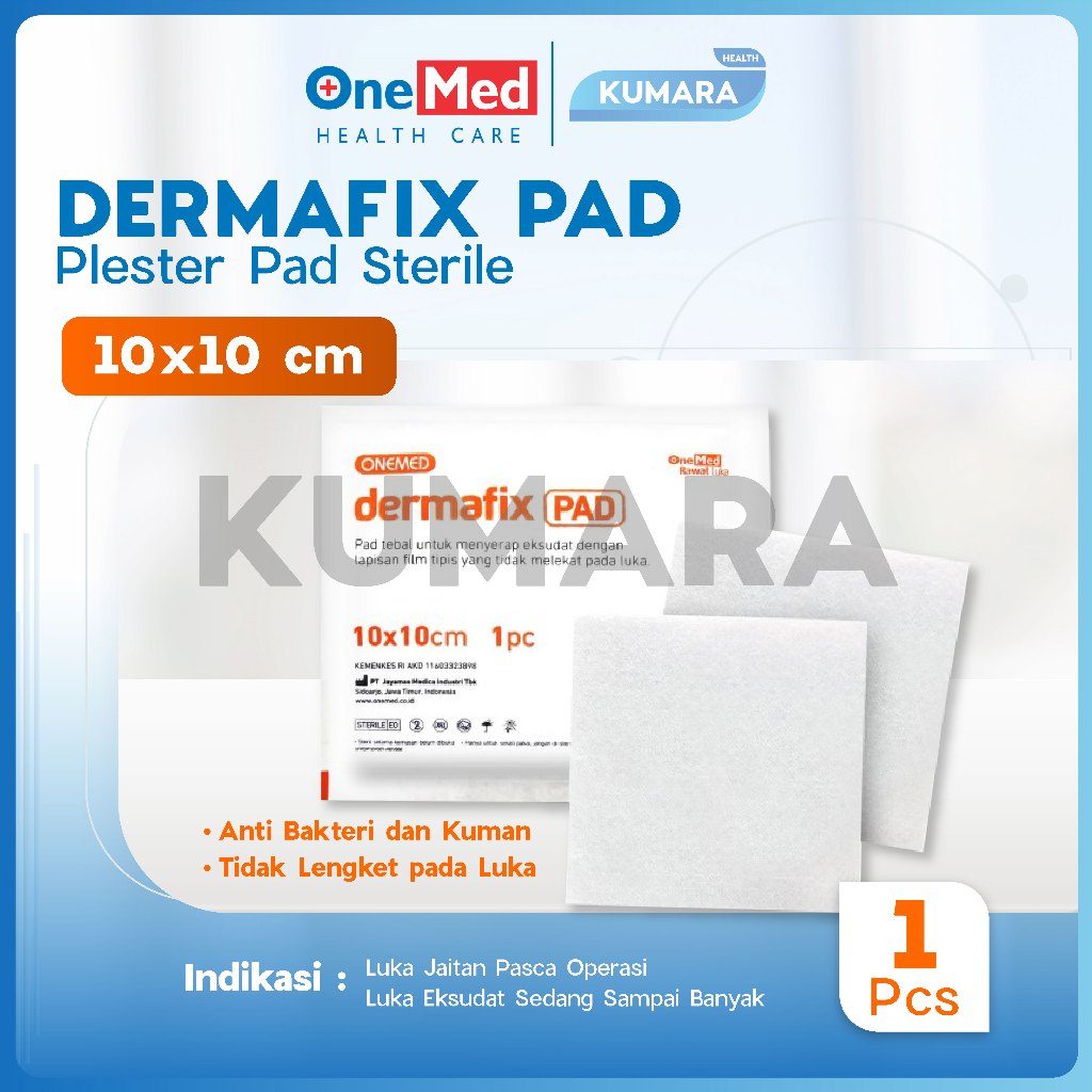 ONEMED - Dermafix Pad 10x10 Cm Plester Pad Sterile - PCS 1 ONEMED - Dermafix Pad 10x10 Cm Plester Pad Sterile - PCS