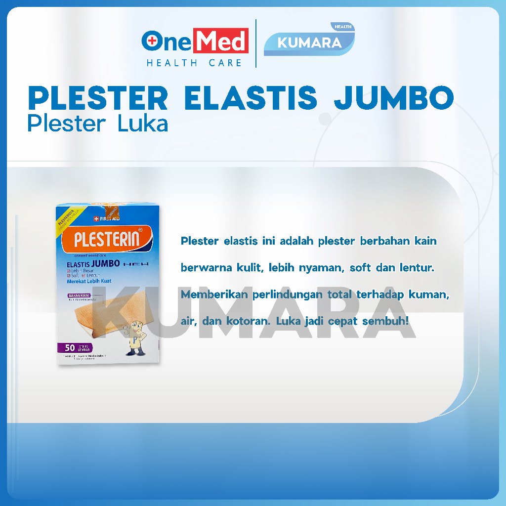 ONEMED - Plesterin Elastis Jumbo / Plester Luka 1 Box isi 50'S 2 ONEMED - Plesterin Elastis Jumbo / Plester Luka 1 Box isi 50'S - Image 2