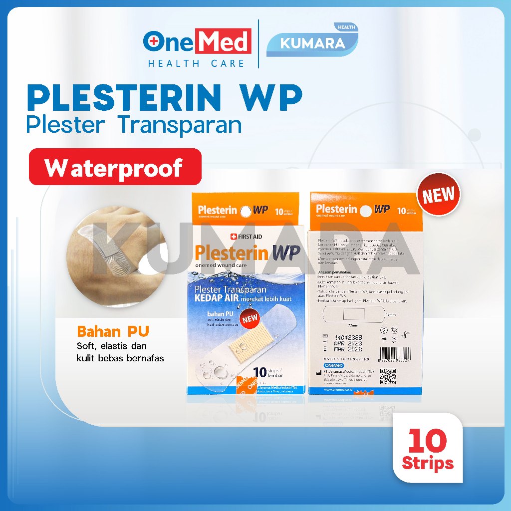 ONEMED - Plesterin WP / Plester Waterproof Anti Air Box isi 10's 1 ONEMED - Plesterin WP / Plester Waterproof Anti Air Box isi 10's