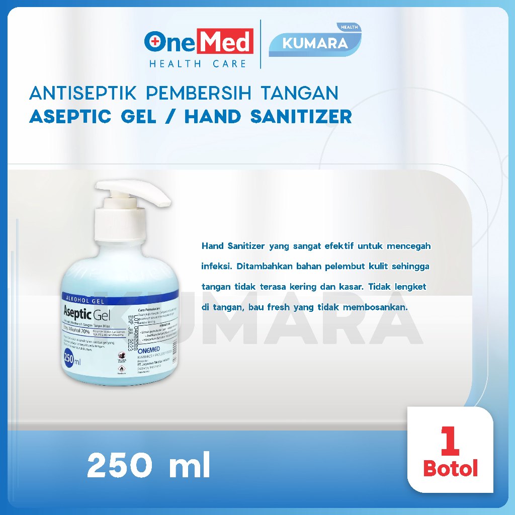 ONEMED - Aseptic Gel 250ml Dispenser / Handsanitizer Antiseptic 2 ONEMED - Aseptic Gel 250ml Dispenser / Handsanitizer Antiseptic - Image 2