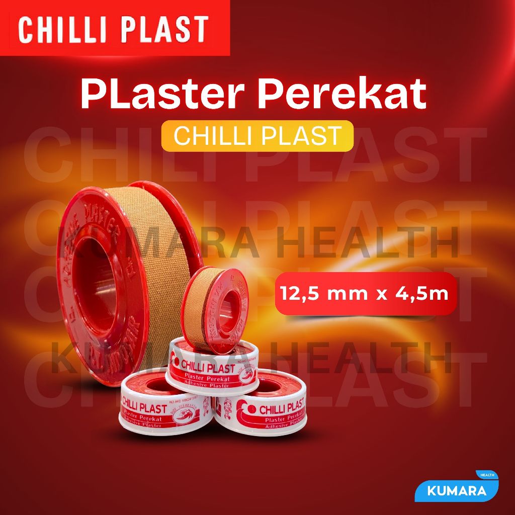 CHILI PLAST - Plester Perekat 1.25 cm x 4.5 m Box isi 12's 2 CHILI PLAST - Plester Perekat 1.25 cm x 4.5 m Box isi 12's - Image 2