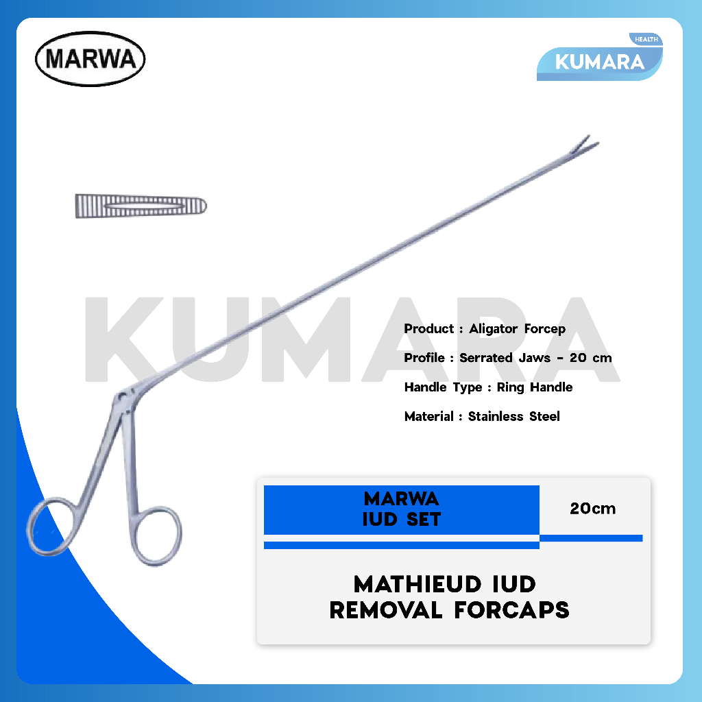 MARWA - IUD Removal Klem Aligator / Mathieu Foreign Body Forceps 20 cm 1 MARWA - IUD Removal Klem Aligator / Mathieu Foreign Body Forceps 20 cm