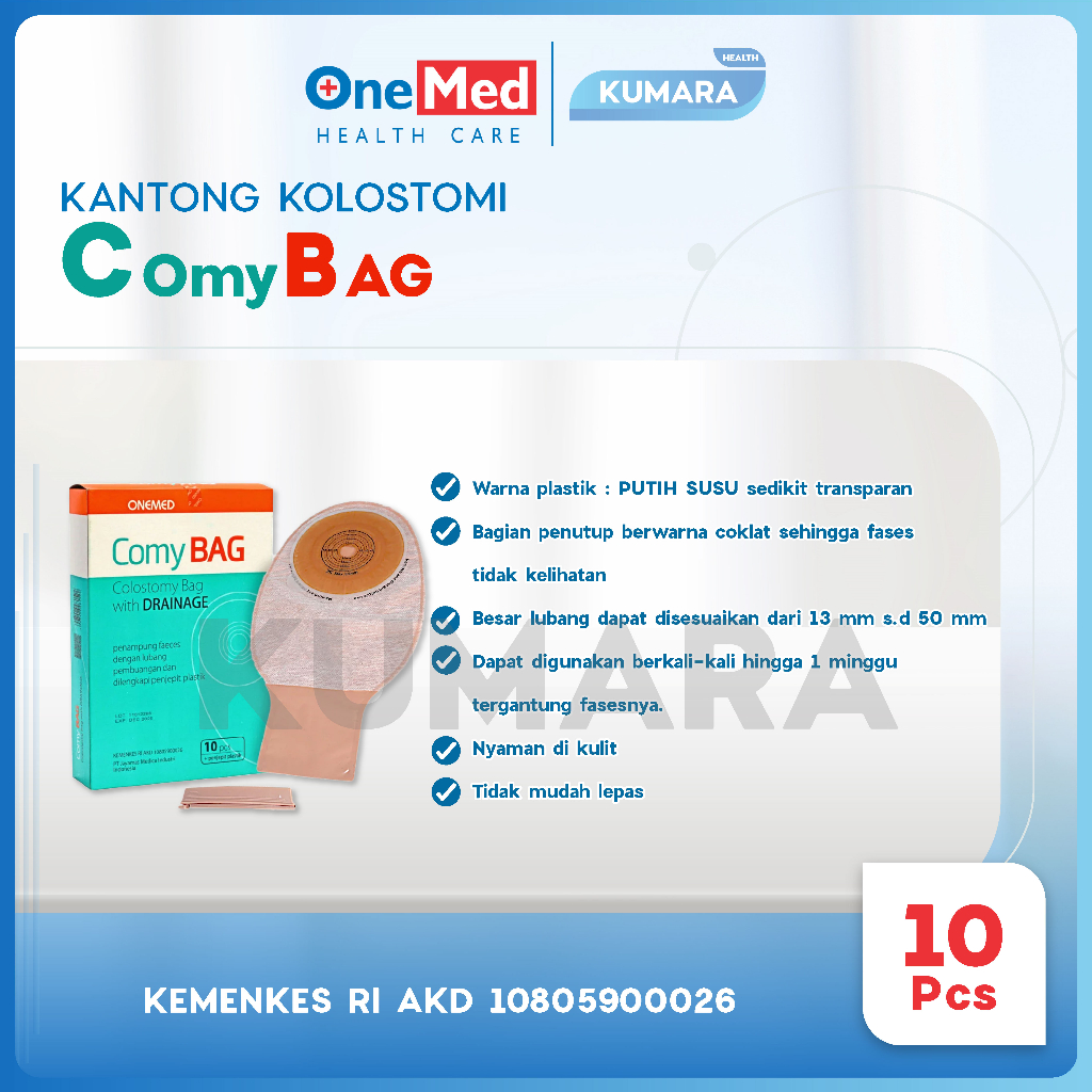 ONEMED - Colostomy Bag With Drainage / Comy Bag Kantong Kolostomi Box isi 10's 2 ONEMED - Colostomy Bag With Drainage / Comy Bag Kantong Kolostomi Box isi 10's - Image 2