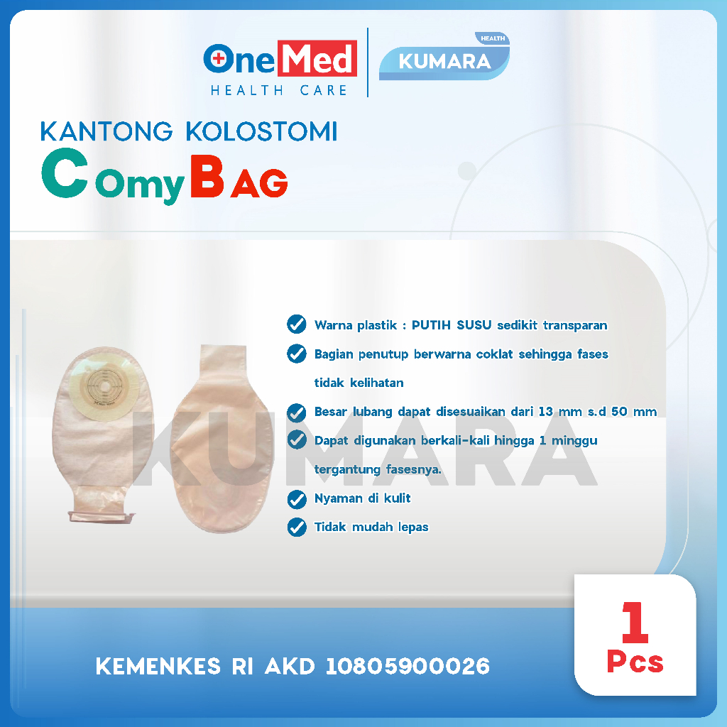ONEMED - Colostomy Bag With Drainage / Comy Bag Kantong Kolostomi Pcs 2 ONEMED - Colostomy Bag With Drainage / Comy Bag Kantong Kolostomi Pcs - Image 2