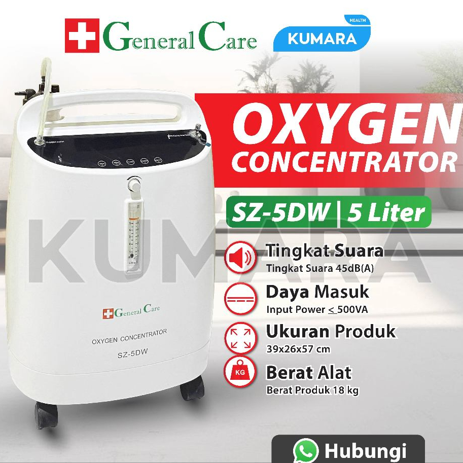 GENERAL CARE - Oxygen Concentrator 5 Liter SZ-5DW / Alat Penghasil Oksigen & Nebulizer 2 GENERAL CARE - Oxygen Concentrator 5 Liter SZ-5DW / Alat Penghasil Oksigen & Nebulizer