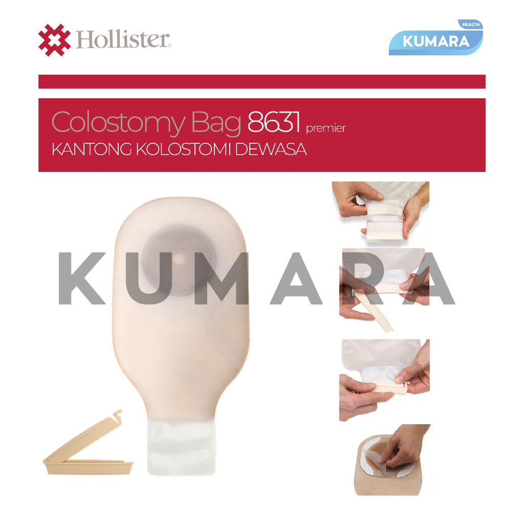 HOLLISTER - Colostomy Bag 8631 Transparent / Kantong Kolostomi Coklat Transparan Pcs 3 HOLLISTER - Colostomy Bag 8631 Transparent / Kantong Kolostomi Coklat Transparan Pcs - Image 3