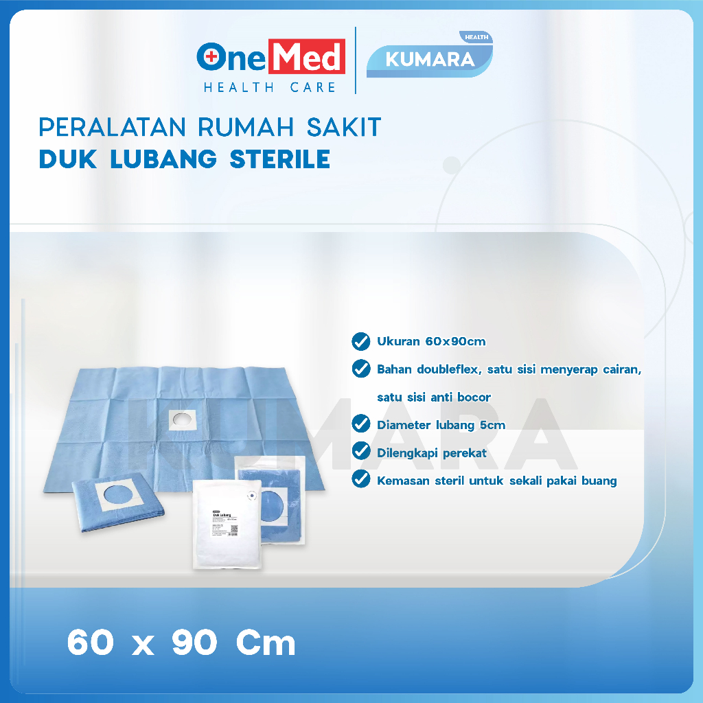 ONEMED - Duk Lubang Steril 60x90 CM (D 8CM) With Adhesive 2 ONEMED - Duk Lubang Steril 60x90 CM (D 8CM) With Adhesive - Image 2