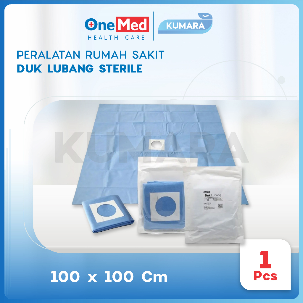 ONEMED - Duk Lubang Steril 100x100CM (D 8CM) With Adhesive 1 ONEMED - Duk Lubang Steril 100x100CM (D 8CM) With Adhesive