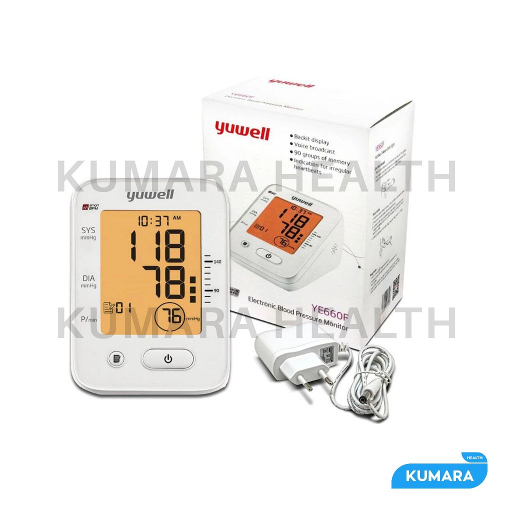YUWELL - Tensimeter Digital YE 660 F / Alat Cek Tekanan Darah Digital + Adaptor 2 YUWELL - Tensimeter Digital YE 660 F / Alat Cek Tekanan Darah Digital + Adaptor - Image 2