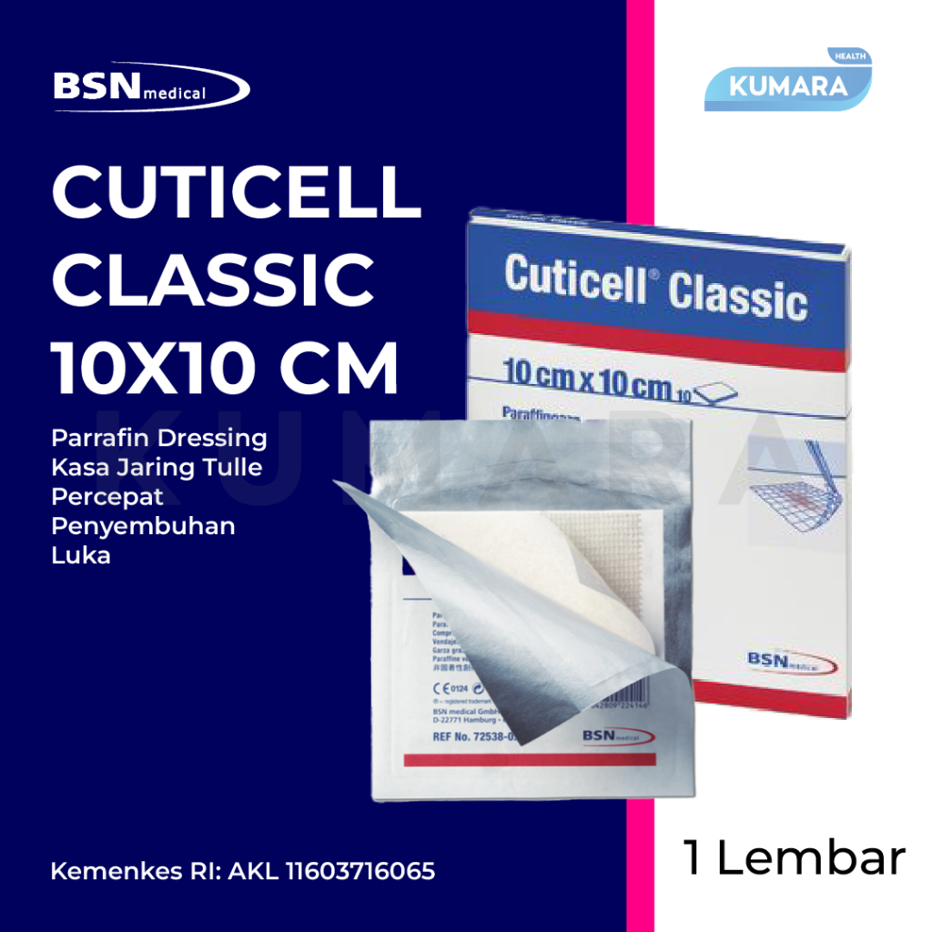 BSN - Cuticell Classic 10x10cm / Kasa Jaring Pembalut Luka Pcs 1 BSN - Cuticell Classic 10x10cm / Kasa Jaring Pembalut Luka Pcs