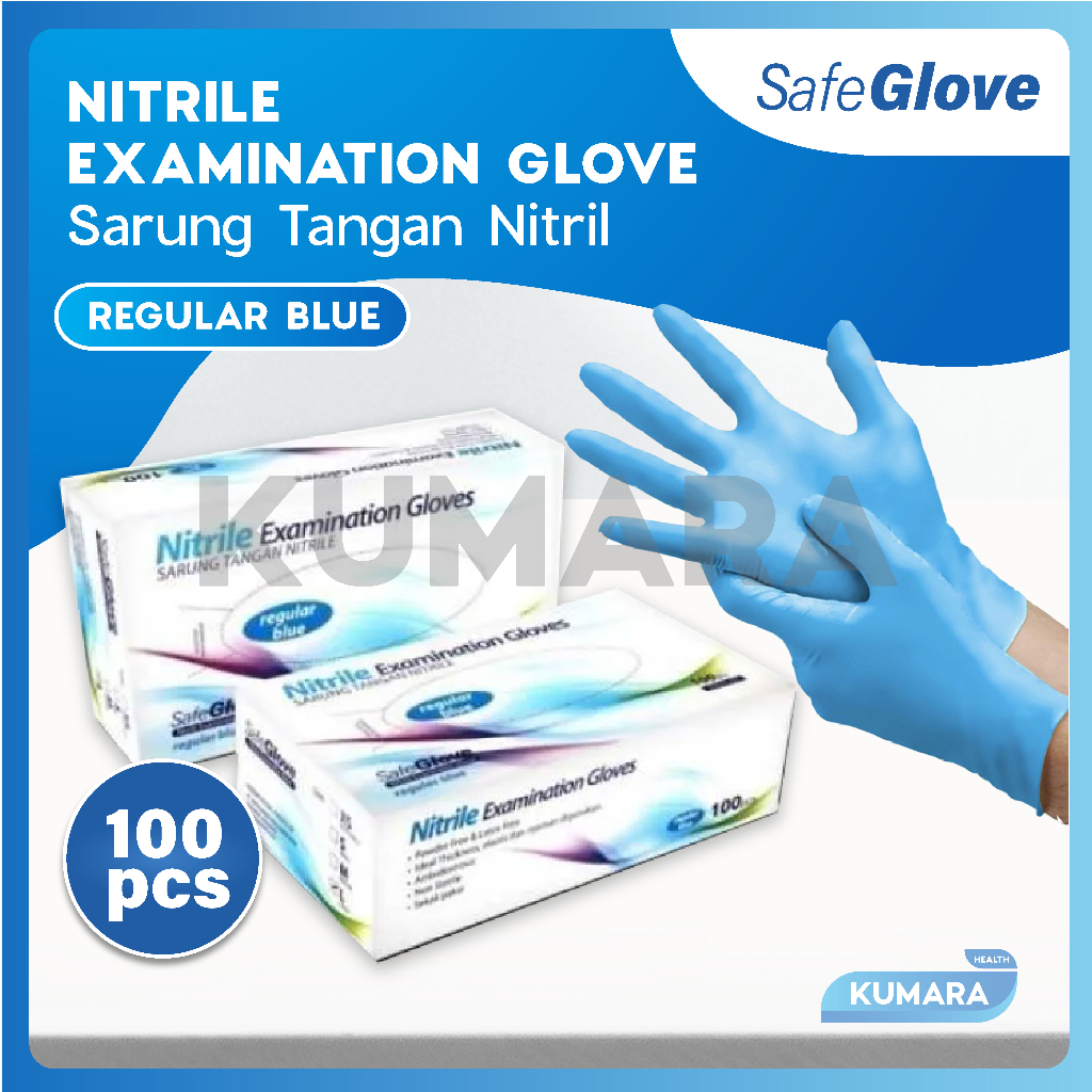 SAFEGLOVE - Sarung Tangan Nitrile Powder Free Exam Glove 3 SAFEGLOVE - Sarung Tangan Nitrile Powder Free Exam Glove - Image 3