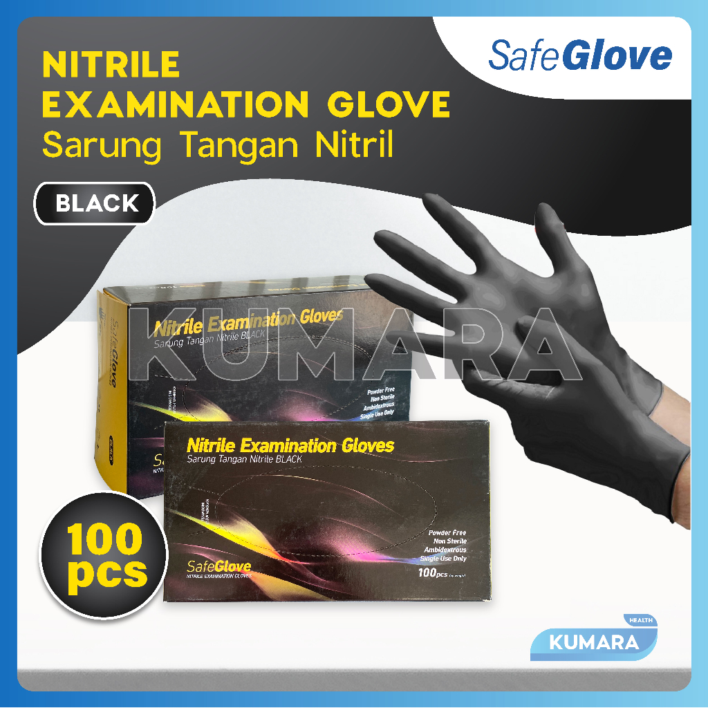 SAFEGLOVE - Sarung Tangan Nitrile Powder Free Exam Glove 5 SAFEGLOVE - Sarung Tangan Nitrile Powder Free Exam Glove - Image 5