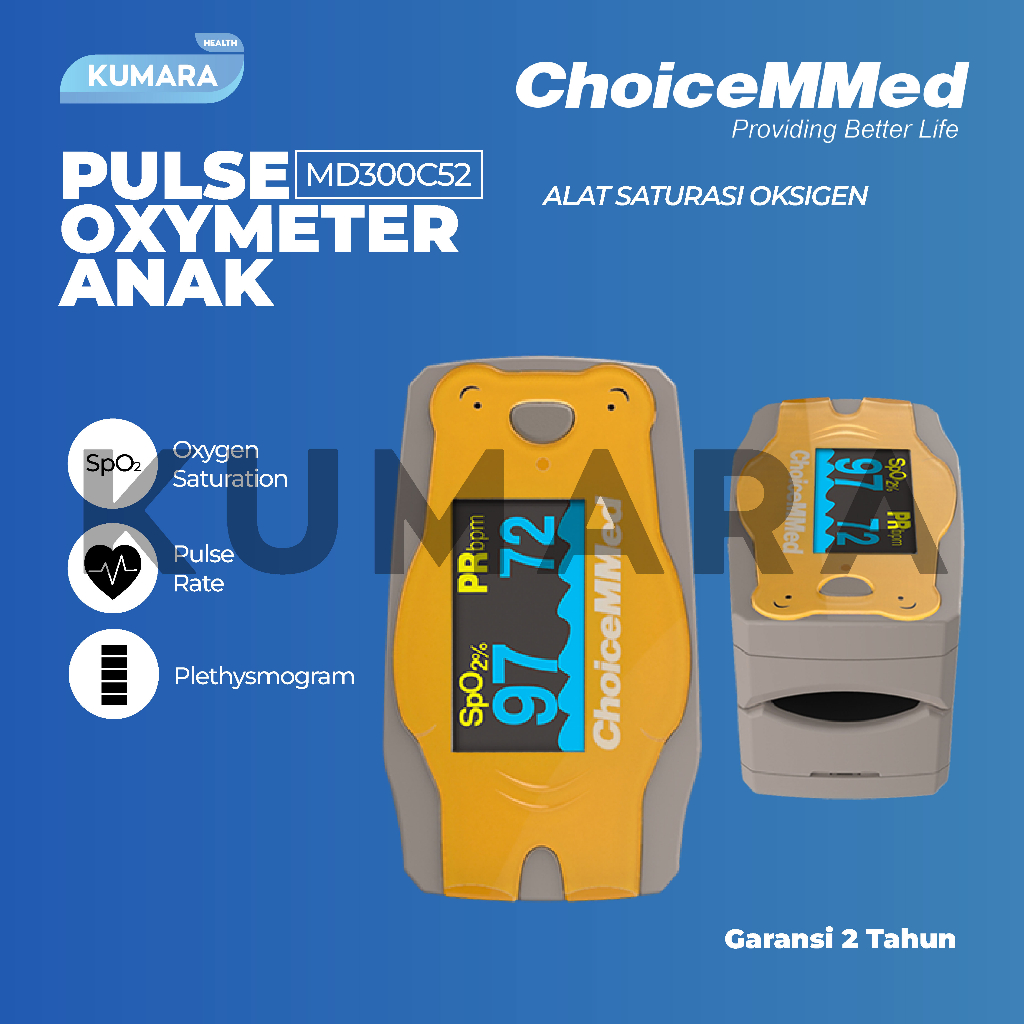 CHOICEMMED - Fingertip Pulse Oximeter Anak MD300C52 / Oksimeter Anak 1 CHOICEMMED - Fingertip Pulse Oximeter Anak MD300C52 / Oksimeter Anak