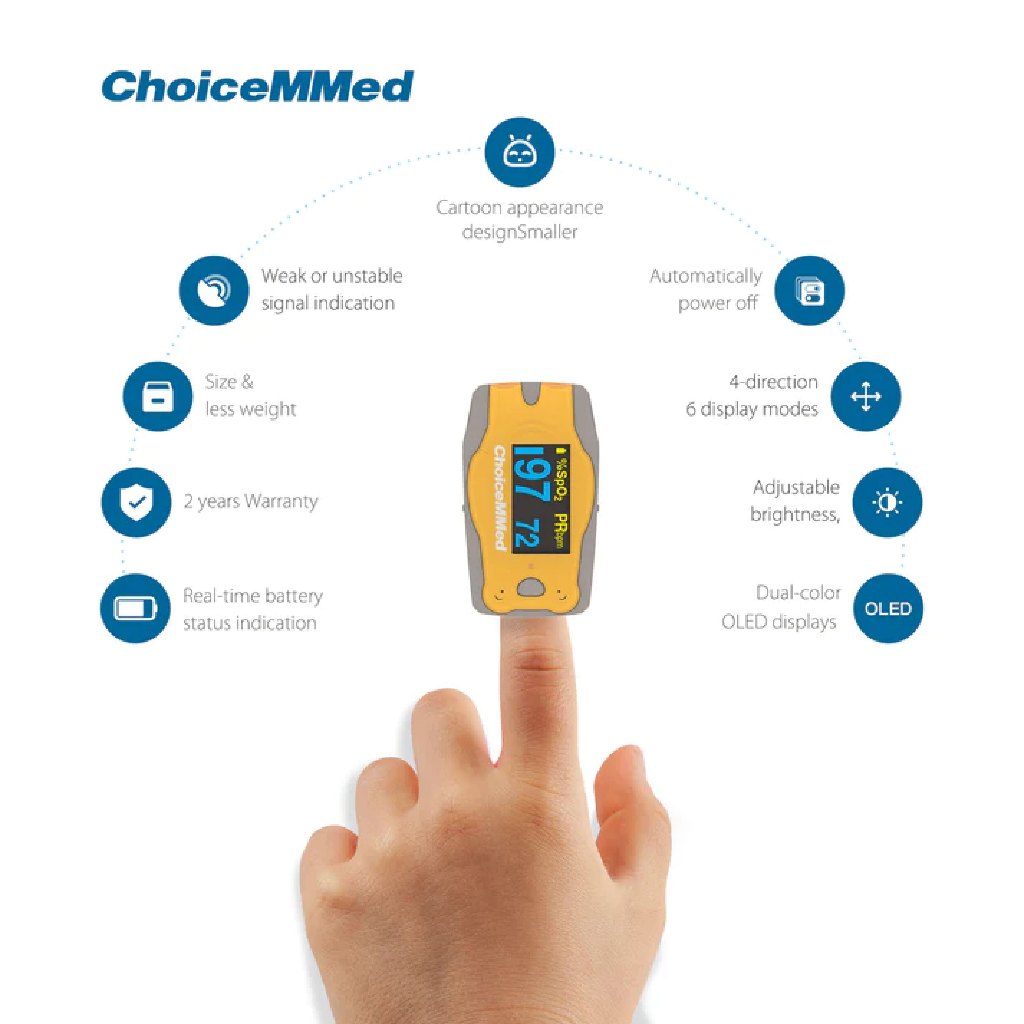 CHOICEMMED - Fingertip Pulse Oximeter Anak MD300C52 / Oksimeter Anak 3 CHOICEMMED - Fingertip Pulse Oximeter Anak MD300C52 / Oksimeter Anak - Image 3