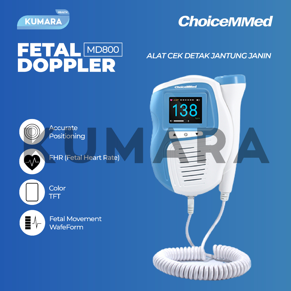 CHOICEMMED - Fetal Doppler MD800 / Alat Cek Detak Jantung Janin 1 CHOICEMMED - Fetal Doppler MD800 / Alat Cek Detak Jantung Janin