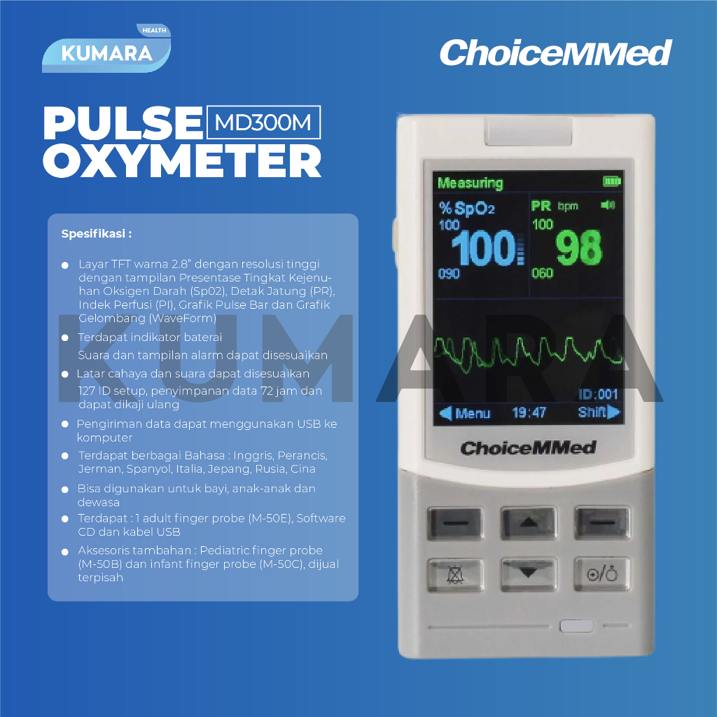 CHOICEMMED - Pulse Oximeter MD300M Handheld 2 CHOICEMMED - Pulse Oximeter MD300M Handheld - Image 2