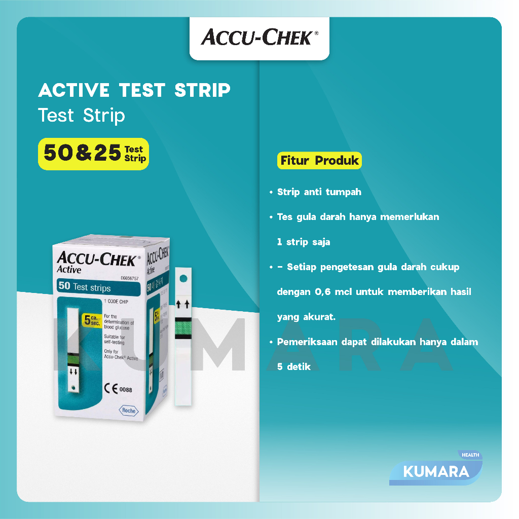 ACCU-CHEK - Strip Active 50's / Active Test Strip isi 50 2 ACCU-CHEK - Strip Active 50's / Active Test Strip isi 50 - Image 2