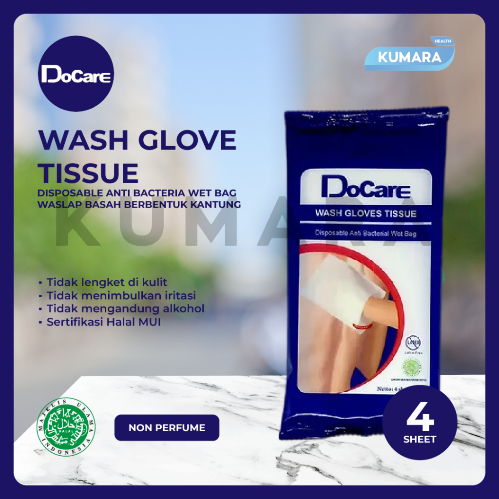 DoCare - Wash Gloves Tissue 4 Sheet Parfume 2 DoCare - Wash Gloves Tissue 4 Sheet Parfume - Image 2