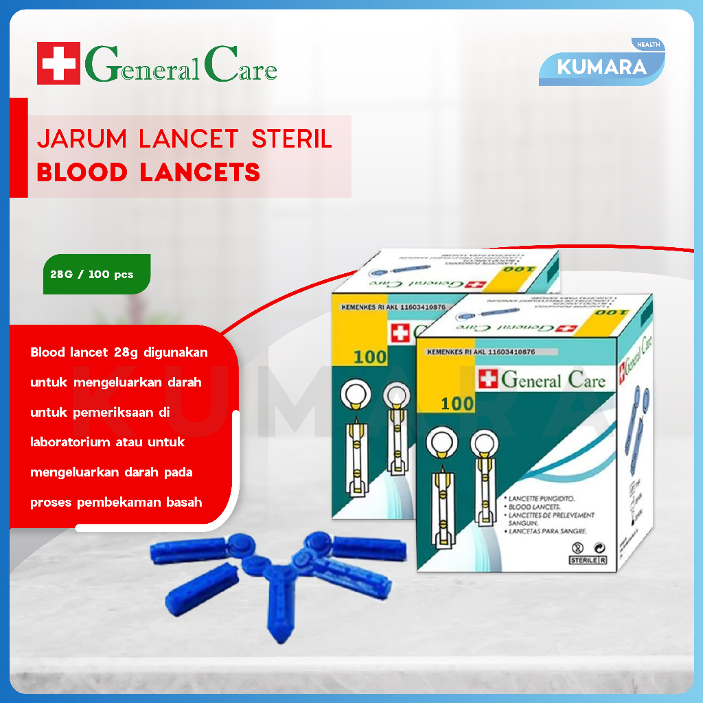 GENERAL CARE - Blood Lancet 28G isi 100's 1 GENERAL CARE - Blood Lancet 28G isi 100's