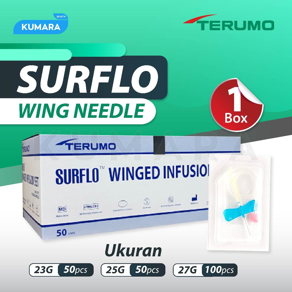 TERUMO - Surflo Wing Needle 23G 25G 27G Box 1 TERUMO - Surflo Wing Needle 23G 25G 27G Box