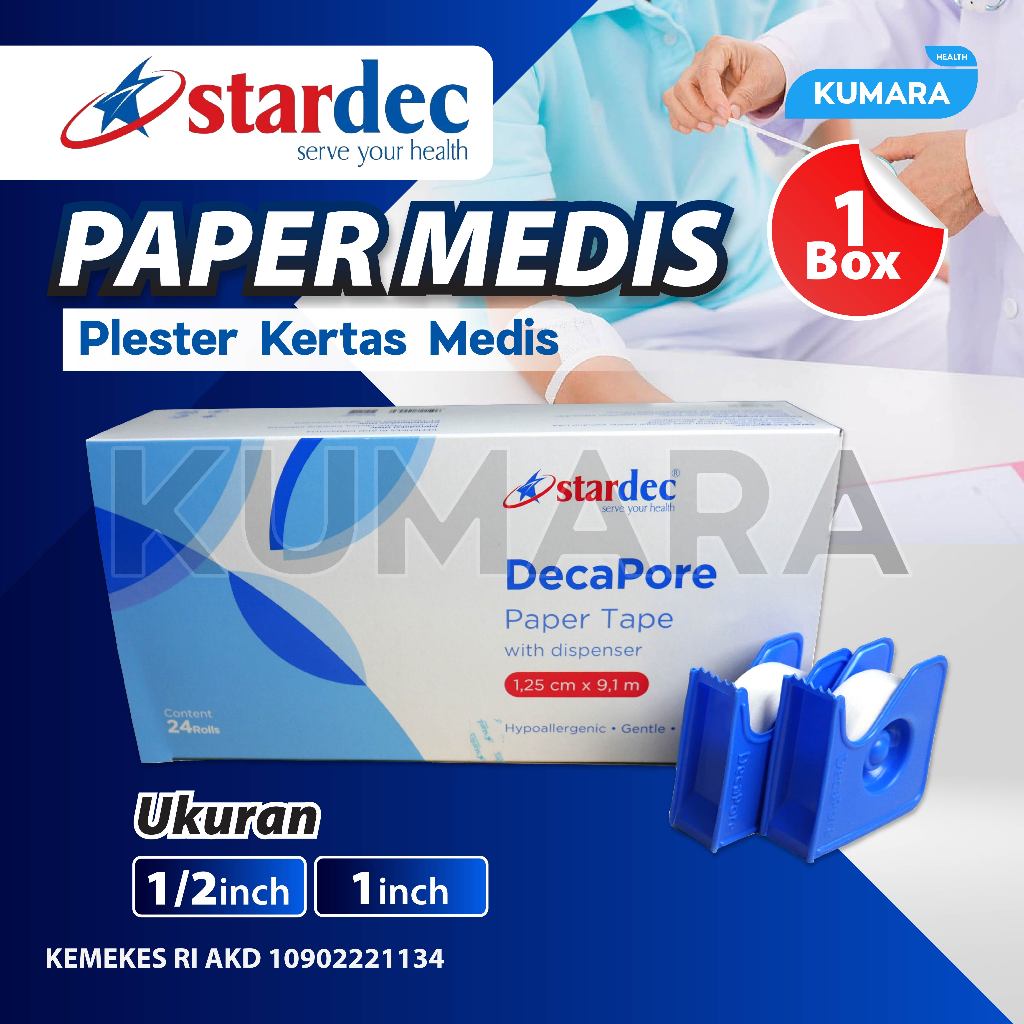 STARDEC - Decapore Plester Kertas Dispenser / Paper Tape BOX 1 STARDEC - Decapore Plester Kertas Dispenser / Paper Tape BOX