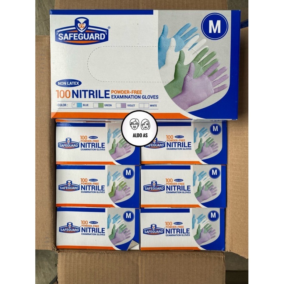 SAFEGUARD - Sarung Tangan Nitrile Pwder Free Biru / Sarung Tangan Tanpa Tepung isi 100'S 2 SAFEGUARD - Sarung Tangan Nitrile Pwder Free Biru / Sarung Tangan Tanpa Tepung isi 100'S - Image 2