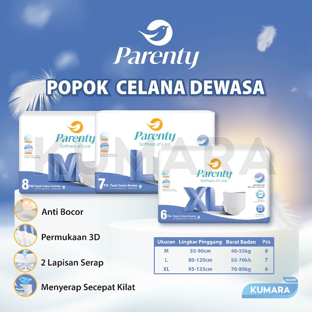MAKUKU - Parenty Adult Pants Soft M8 L7 XL6 / Popok Celana Dewasa 1 MAKUKU - Parenty Adult Pants Soft M8 L7 XL6 / Popok Celana Dewasa