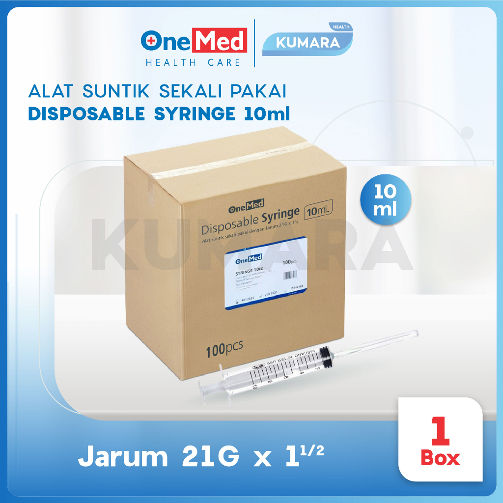 ONEMED - Syringe 10cc / Spuit 10ml BOX 1 ONEMED - Syringe 10cc / Spuit 10ml BOX