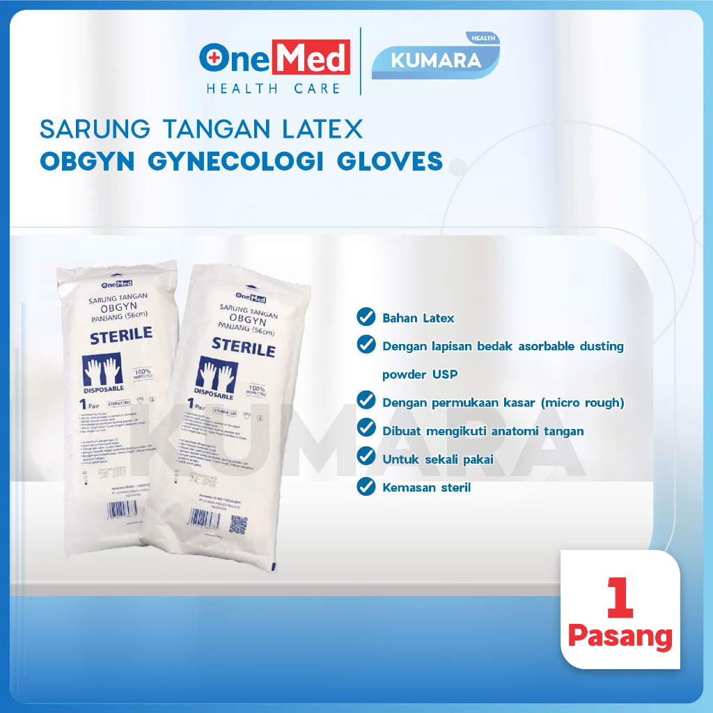ONEMED - Sarung Tangan Obygn Sterile / Sarung Tangan Bidan 1 Pasang 2 ONEMED - Sarung Tangan Obygn Sterile / Sarung Tangan Bidan 1 Pasang - Image 2
