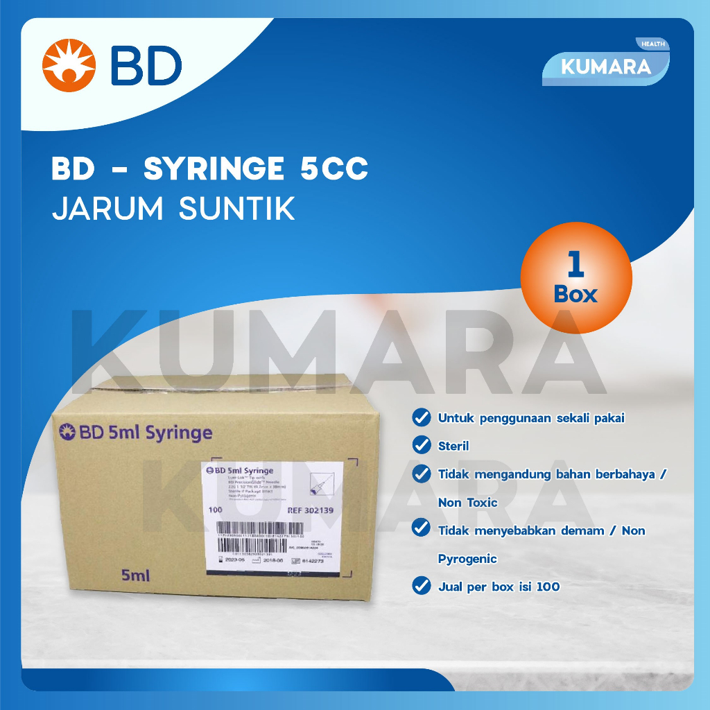 BD - Syringe 5cc / Spuit 5ml BOX 2 BD - Syringe 5cc / Spuit 5ml BOX - Image 2