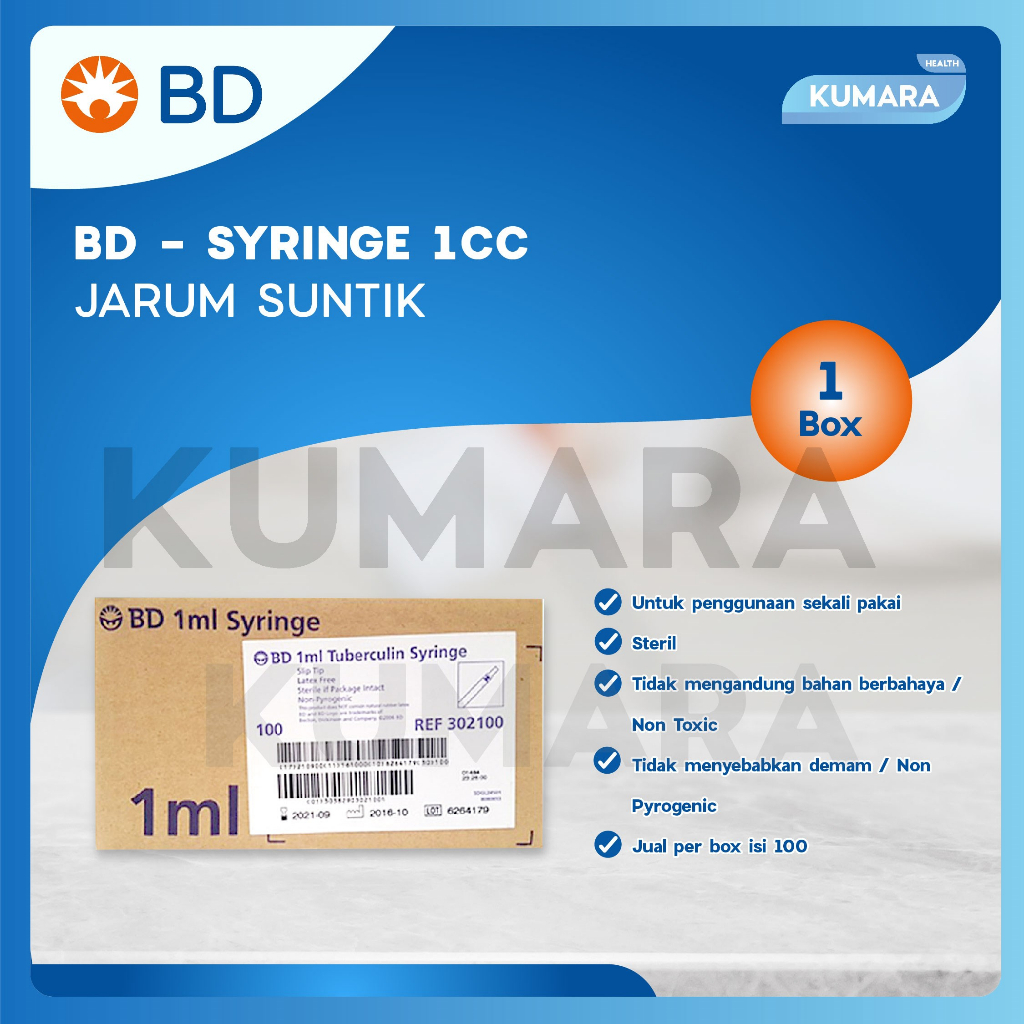 BD - Syringe 1cc / Spuit 1ml BOX 2 BD - Syringe 1cc / Spuit 1ml BOX - Image 2