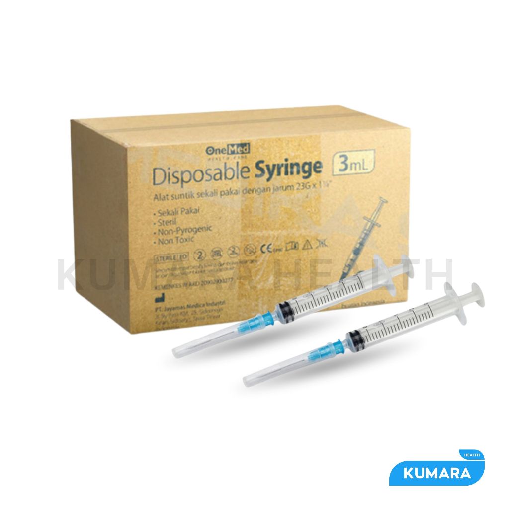 ONEMED - Syringe 3cc / Spuit 3ml BOX 2 ONEMED - Syringe 3cc / Spuit 3ml BOX - Image 2
