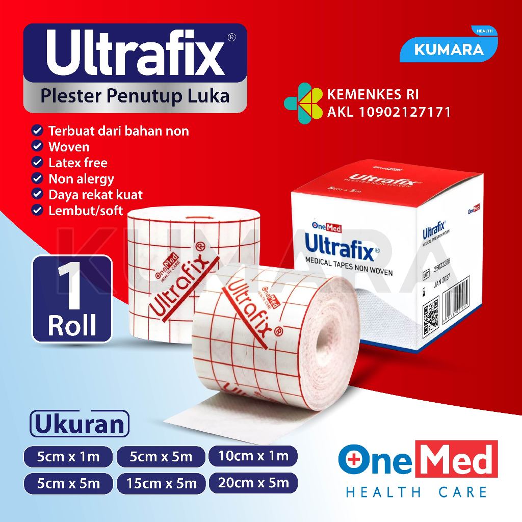 ONEMED - Plester Penutup Luka Ultrafix / Plester Non Woven 2 ONEMED - Plester Penutup Luka Ultrafix / Plester Non Woven - Image 2