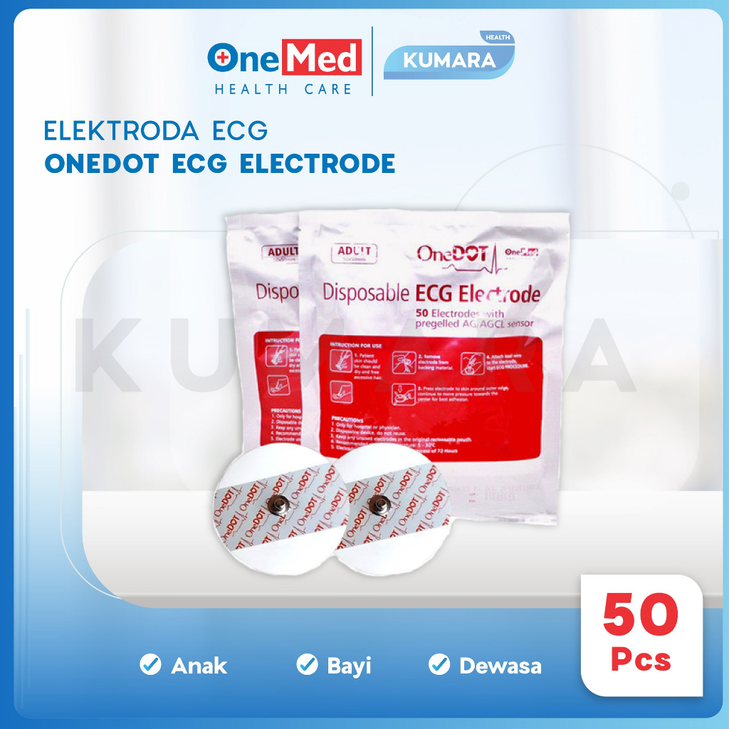 ONEMED - Onedot ECG Disposable Electrode / Elektroda ECG Pack 1 ONEMED - Onedot ECG Disposable Electrode / Elektroda ECG Pack