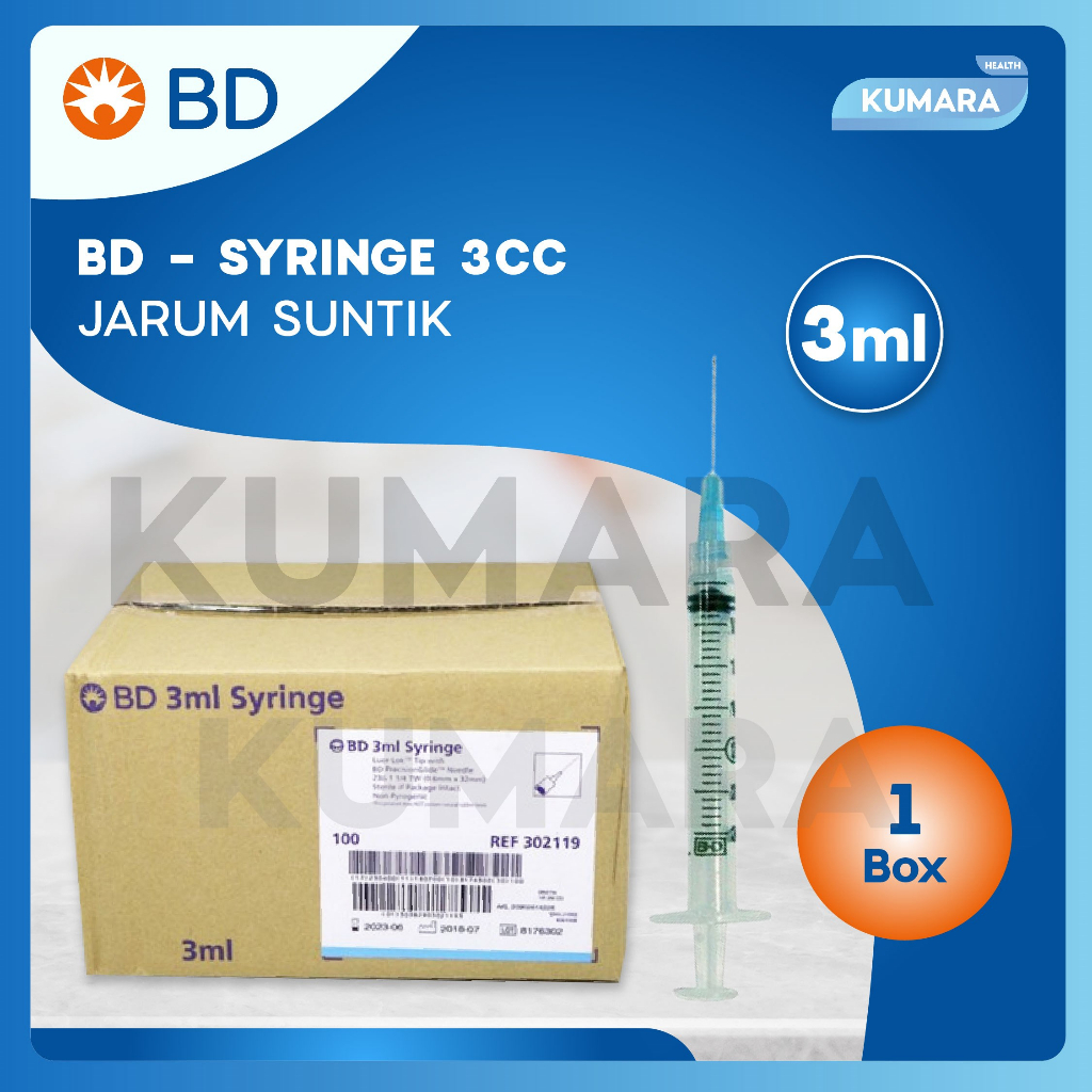 BD - Syringe 3cc / Spuit 3ml BOX 2 BD - Syringe 3cc / Spuit 3ml BOX - Image 2