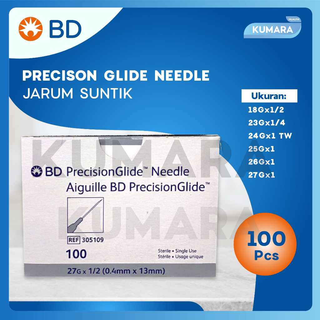 BD - Precision Glide Needle / Jarum Suntik Precision Glide BOX 1 BD - Precision Glide Needle / Jarum Suntik Precision Glide BOX