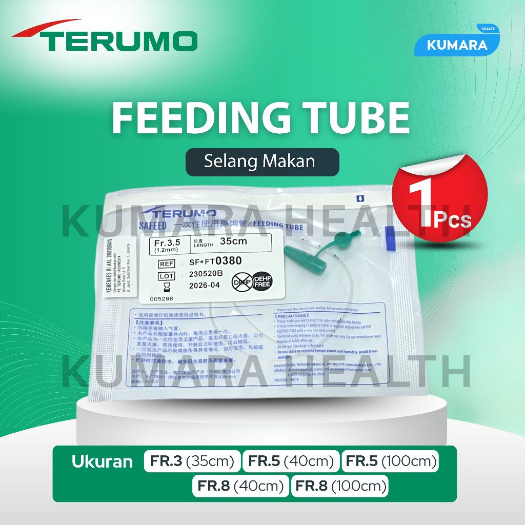 TERUMO - NGT Feeding Tube / Selang Makan Pcs 1 TERUMO - NGT Feeding Tube / Selang Makan Pcs