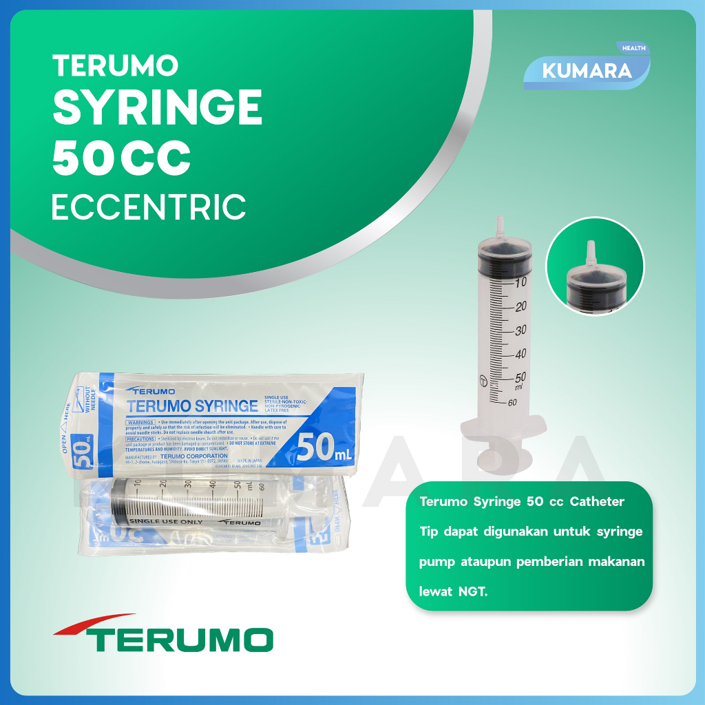 TERUMO - Syringe 50cc Eccentric & Catheter Tip Pcs 1 TERUMO - Syringe 50cc Eccentric & Catheter Tip Pcs