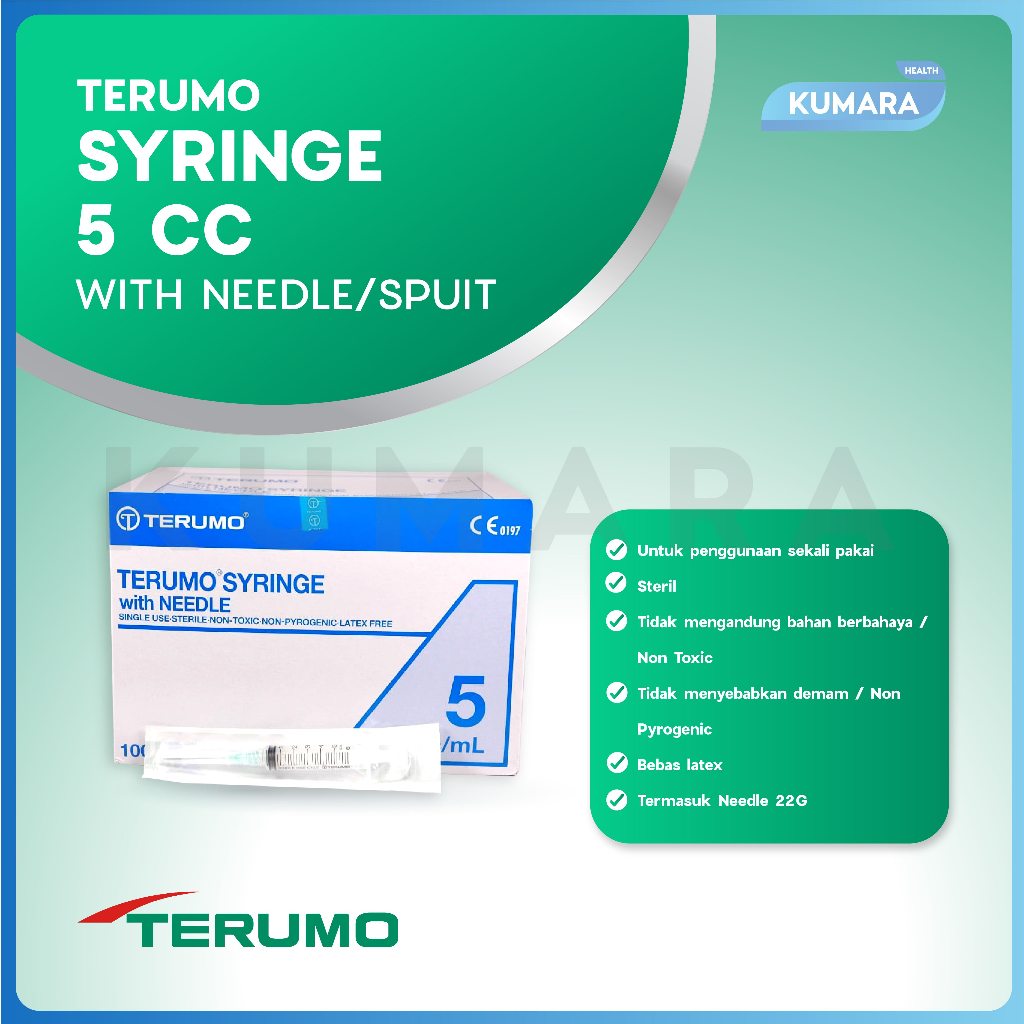TERUMO - Syringe 5cc with Needle / Spuit 5ml BOX 2 TERUMO - Syringe 5cc with Needle / Spuit 5ml BOX - Image 2