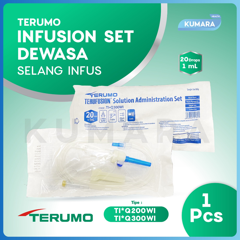 Terumo - Infusion Set Dewasa / Selang Infus Pcs 1 Terumo - Infusion Set Dewasa / Selang Infus Pcs