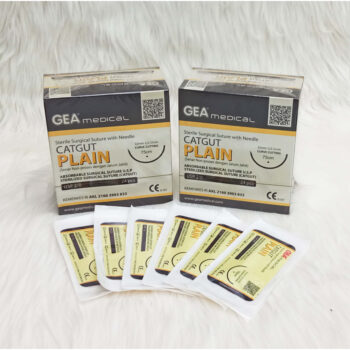 GEA - Catgut Plain + Needle / Benang Jahit Bedah + Jarum Catgut Plain BOX 5 ginee 20251216160726193 7463215881