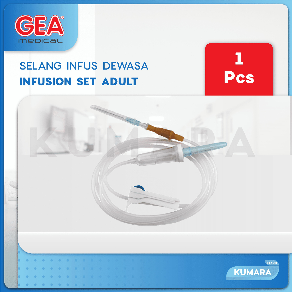 GEA - Infuset Dewasa / Infusion Set Selang Infus Dewasa PCS 2 GEA - Infuset Dewasa / Infusion Set Selang Infus Dewasa PCS - Image 2